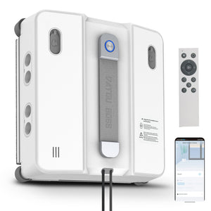 DATOUBOSS Smart Window Cleaning Robot with App & Remote Control, 200ml Water Tank, Powerful Suction, AI Navigation, Ultrasonic Dual Spray System for Glass, Mirrors & Tiles - DATOUBOSSSP-B29-DT-W54D-A-EU