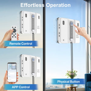 DATOUBOSS Smart Window Cleaning Robot with App & Remote Control, 200ml Water Tank, Powerful Suction, AI Navigation, Ultrasonic Dual Spray System for Glass, Mirrors & Tiles - DATOUBOSSSP-B29-DT-W54D-A-EU
