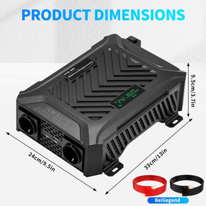 DATOUBOSS Universal Double Voltage Converter 1500W/3000W Pure Sine Wave Inverter, 12V/24V to 230V AC Voltage Converter, Peak Power 3000W/6000W Peak Power, with Intelligent Detection System & LCD Display & 2 EU Socket - DATOUBOSS Rechargeable Lifepo4 Batteries Voltage Converters InverterSP-DT-TY-PSW6000W-A-UK